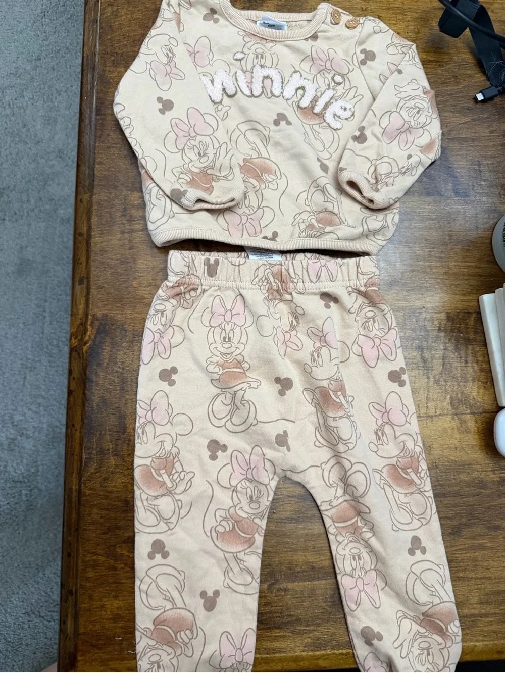 Disney Baby Minnie Mouse Sweatshirt and Pants Set Baby Girl 6-9 Month
